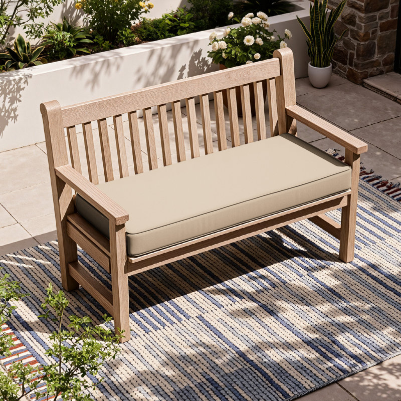 Outdoor 3.5'' Bench Cushion 36 X 18 Indoor And Outdoor Seat Cushions, 36" W x 18" D, Sand