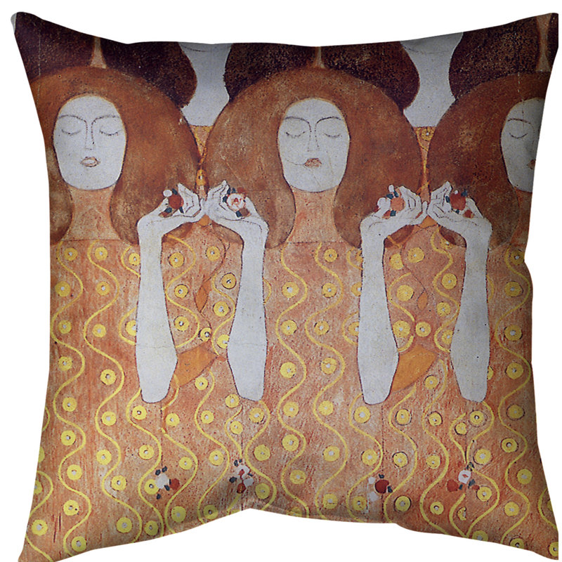 Housse de coussin Angel Brides, 16 po x 16 po, Orange, Faux lin