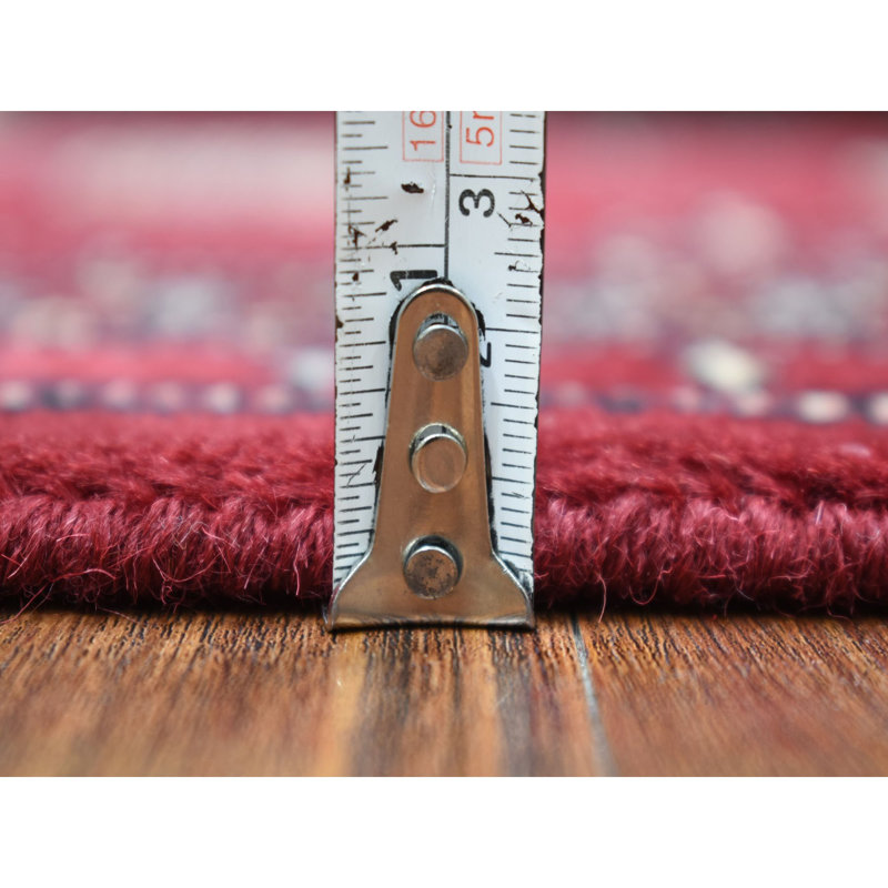 Tapis de couloir oriental en laine noué à la main 2 pi 6 po x 9 pi 1 po Mori Bokara