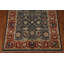 Tapis oriental unique en laine noué à la main de 6 pi 8 po x 9 pi 8 po de style oriental bleu marine / rouge / beige