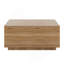 Table basse carrée 33,25 po à 4 tiroirs, naturel
