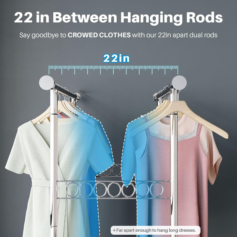 103cm Rolling Clothing Rack