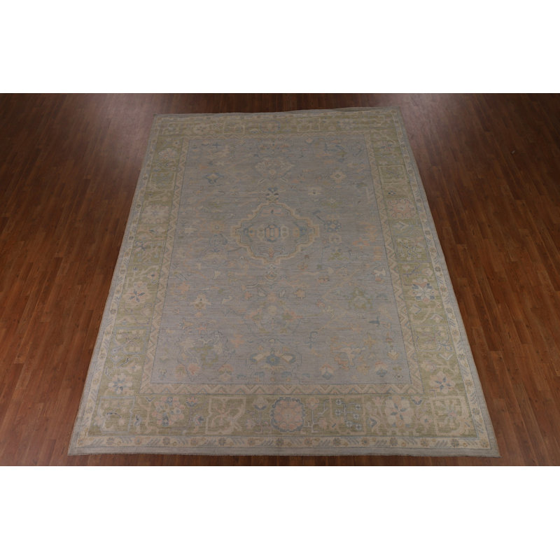 Vegetable Dye Oushak Turkish Area Rug 12