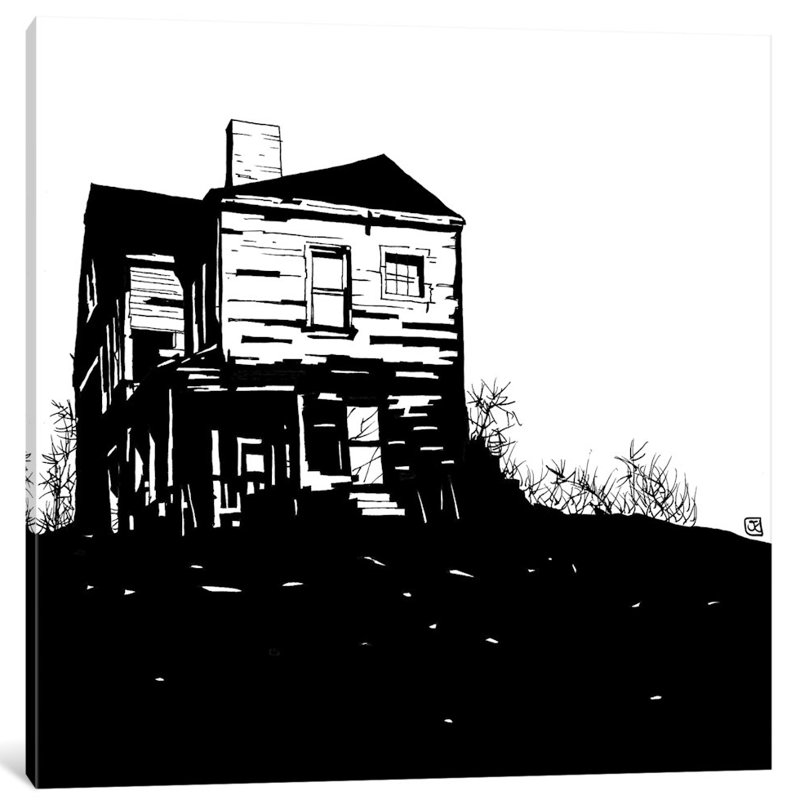 Peinture sur toile tendue, "house", H 18 po x l 18 po x P 1,5 po
