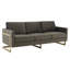 Canapé confortable en velours 3 places avec base en acier inoxydable Bellago-1322589170