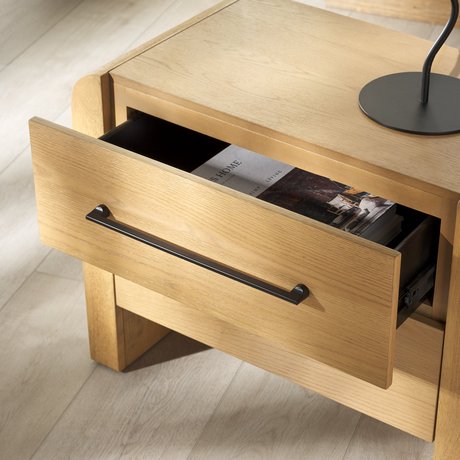Cruz 2-Drawer Nightstand, Natural