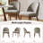 Kanalu Modern Dining Chair Set with Solid Wood Legs-1218635989-1218635995