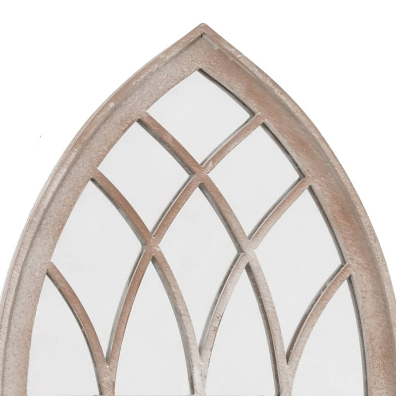 Ville Metal Flat Wall Mirror, 70cm H x 30cm W, Brown