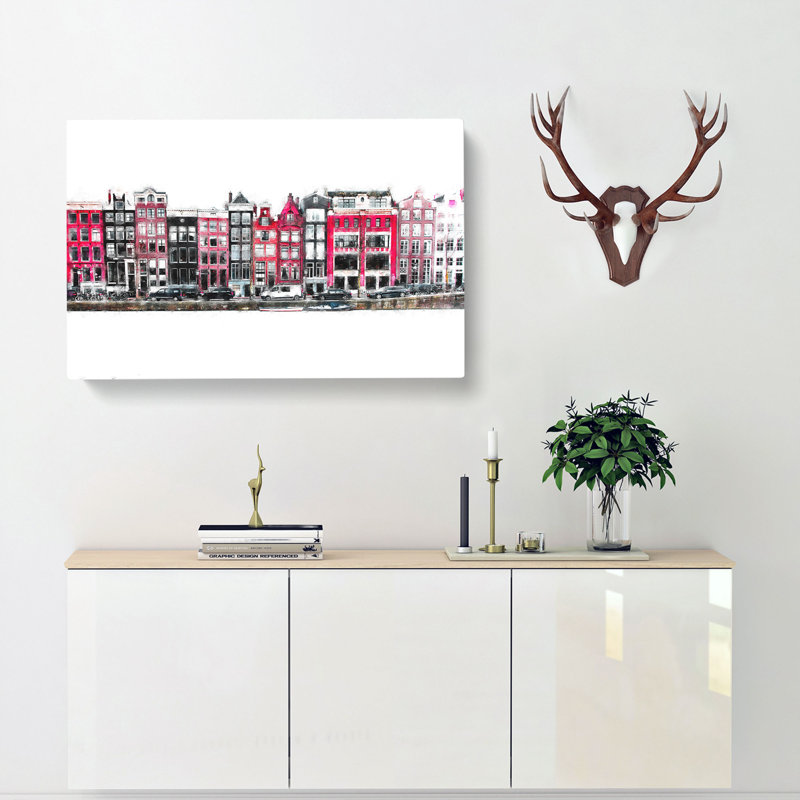 Wintertime In Amsterdam Netherlands - Wrapped Canvas, 40cm H x 60cm W x 3cm D