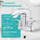 Centerset 2-Handle Waterful Bathroom Sink Faucet with Drain Assembly