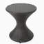 Table d'appoint d'extérieur en osier brun de 16 pouces Hourgla