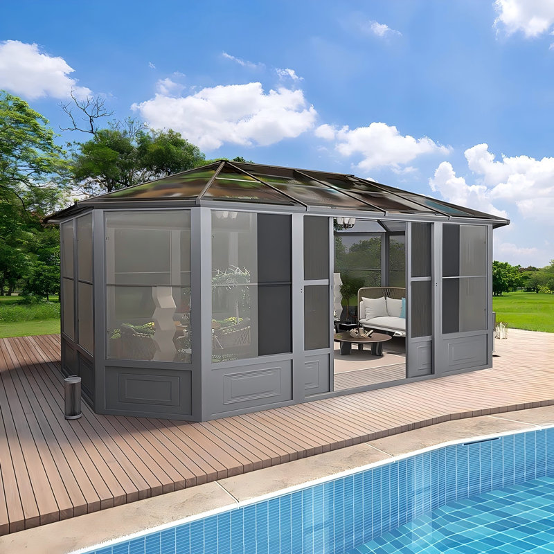 Serre X 18 pi Pavillon de jardin en aluminium