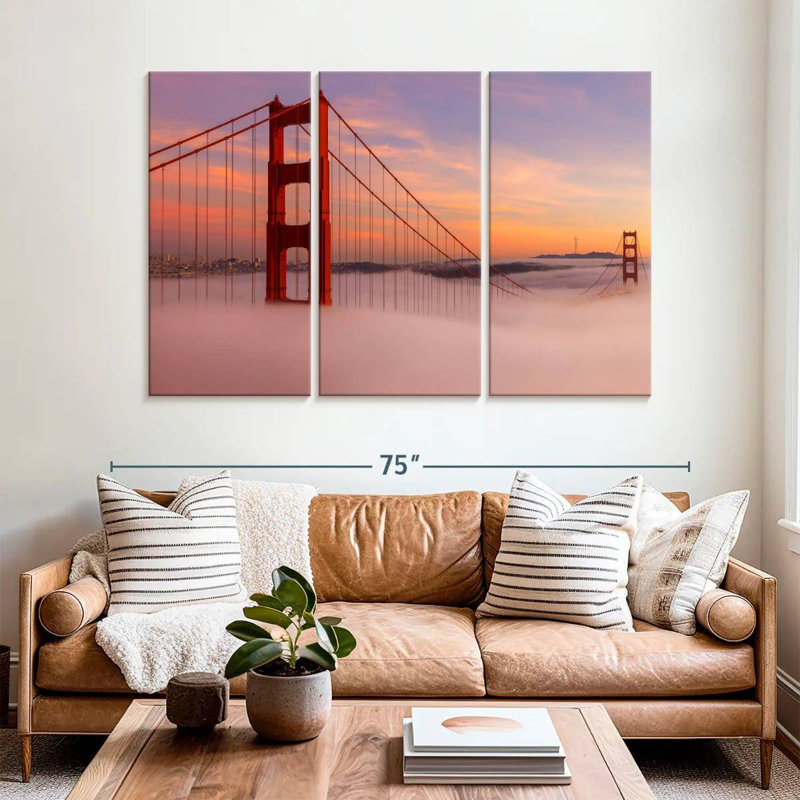 Lilie Golden Gate Bridge Clouds, 42" H x 65" W