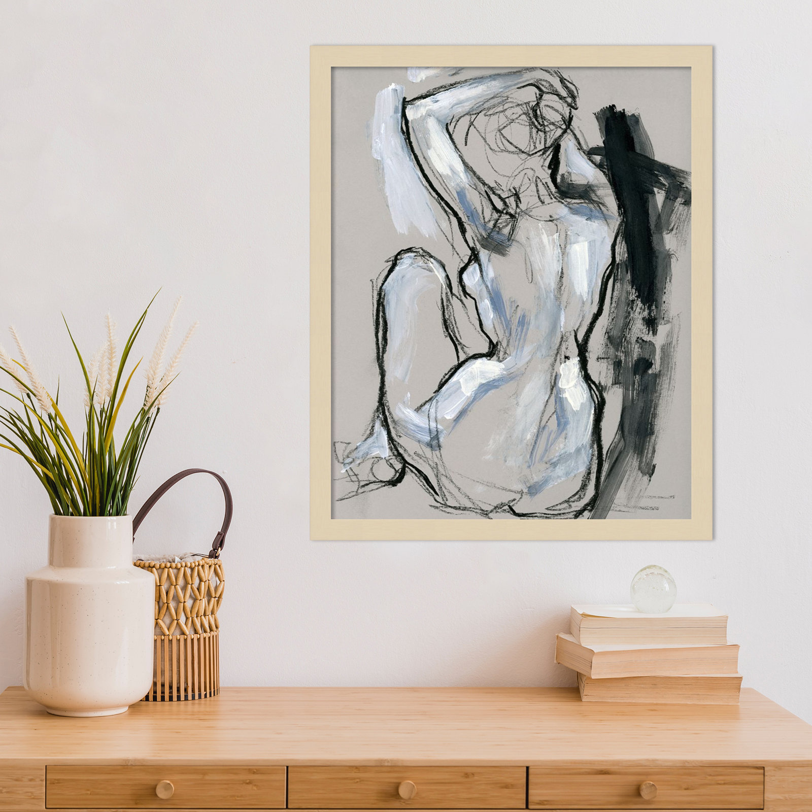 Onyx Gestures I Print, Brown, 21" H x 17" W