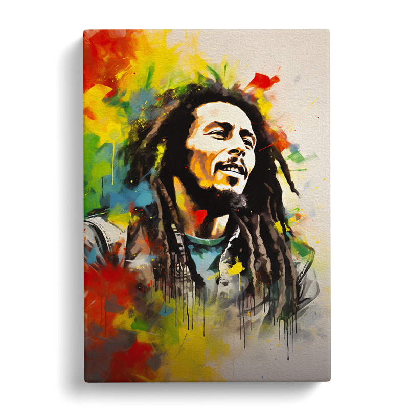 Bob Marley Dadaism - Wrapped Canvas, 50cm H x 35cm W x 3cm D