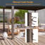 Pergola à persiennes en aluminium avec auvent-280926980