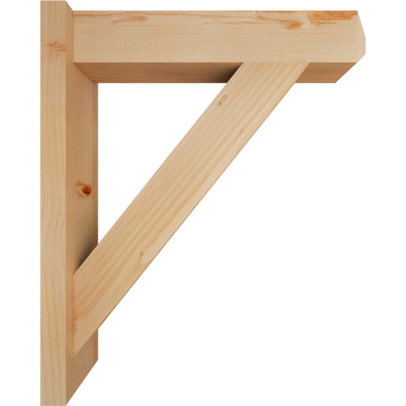 Artisan traditionnel en bois rustique, Sapin Douglas de 5 1/2 po (lisse), P 22 po x H 26 po