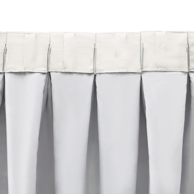 Bethany Premium Pinch Pleat  Double Wide Patio Panel with Back Tabs, 100" W x 84" L, White