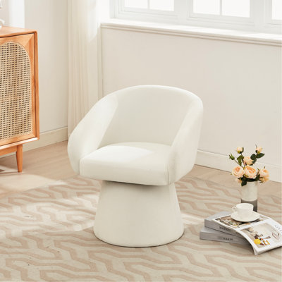 Chaise moderne en velours côtelé pivotant beige avec base stable pour une utilisation quotidienne dans le salon ou le bureau, mécanisme à profondeur lisse de 25 produits, bureau de lecture confortable, poids de 23,23 lb