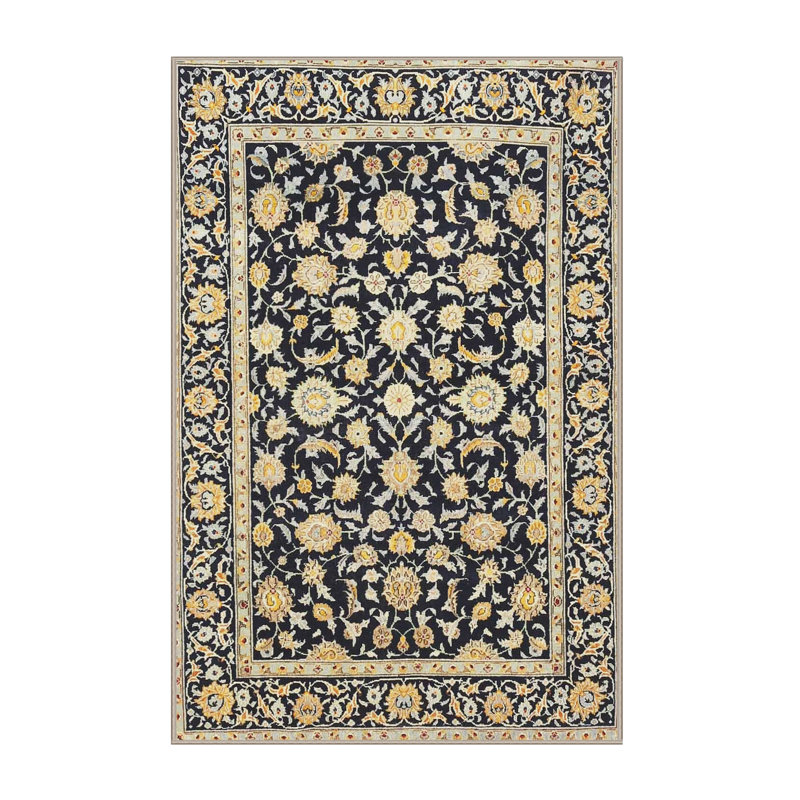 Noir oriental/brun Tapis décoratif ellesha, Rectangle 5 pi x 7 pi