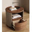 Table de chevet en cuir de style contemporain avec tiroir pour chambre à coucher