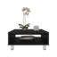 Table basse moderne carrée H 10 po avec rangement ouvert, ensemble de rangement noir élégant-492980997