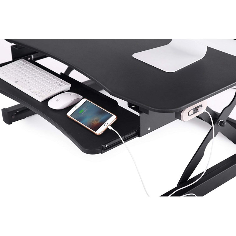 Black Electric Height Adjustable Standing Desk Converter