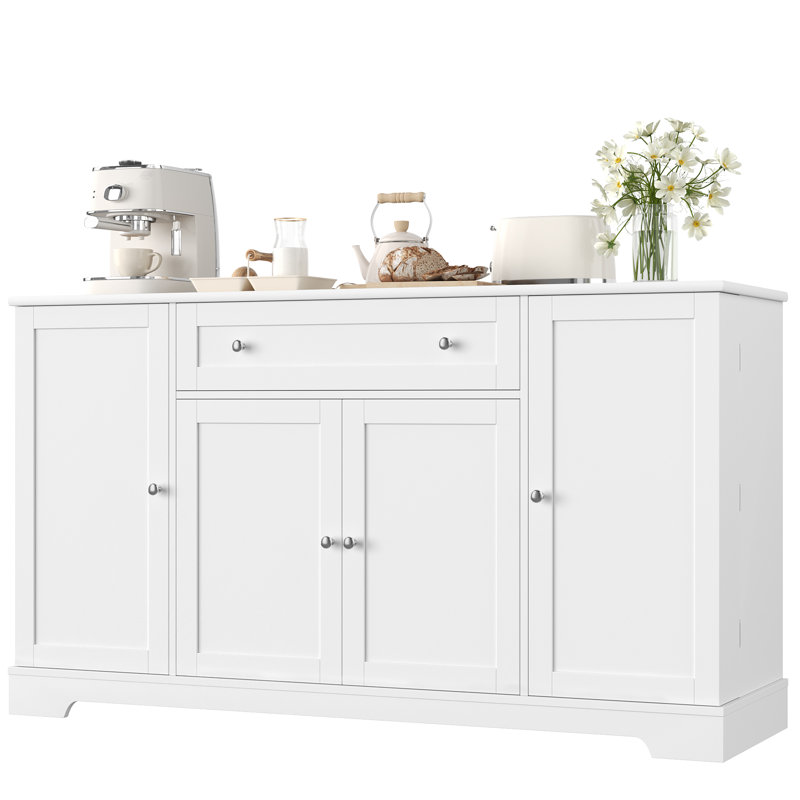 54'' Wide Large Drawer Sideboard, White