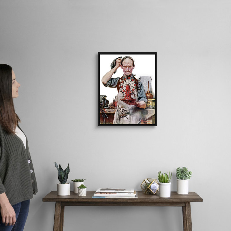 Perpétuel mouvement, art mural sur toile, H 22 po x l 18 po x P 1,75 po, Cadre flottant noir