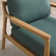 Jincy 25" Wide Linen Upholstered Arm Accent Chair with Wooden Legs