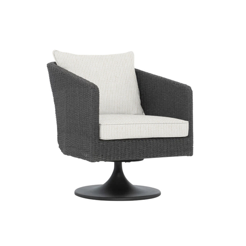 Newport Swivel Patio Chair with Cushions, Cream Outdoor Poly 6070-002