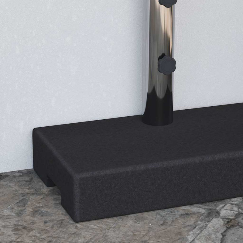 Support de patio extérieur standard en acier inoxydable, Black