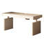 Bureau simple à hauteur réglable blanc crème, bureau d'étude avec multiprise intégrée et station de charge-552573089