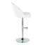 Tabouret de bar réglable avec pivot en métal chromé et similicuir avec repose-pieds rond en T - ensemble de 2-1197912391-1197912411