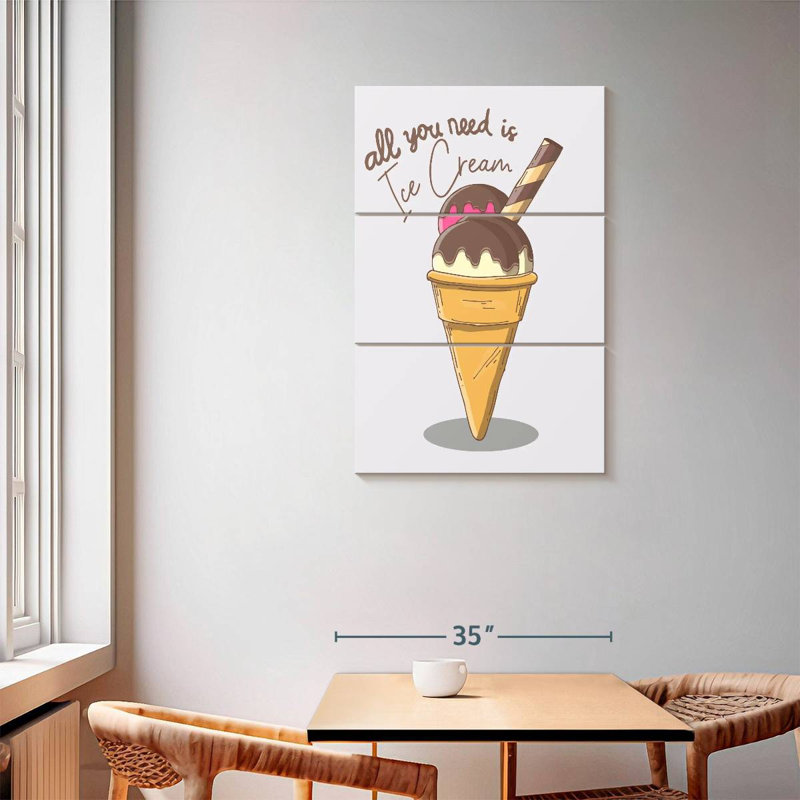 Yarlin All You Need Is Ice Cream, H 57 po x l 36 po