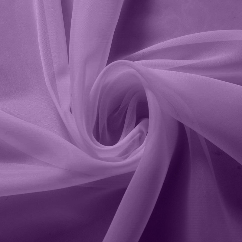 Jamie Eyelet Sheer Voile Curtain Panel, 144cm Width x 274cm Drop, Purple
