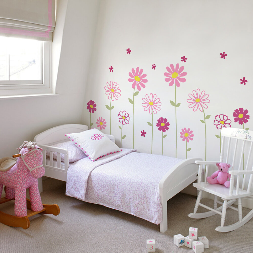 Harriet Bee Daisy Flower Wall Decals | Wayfair