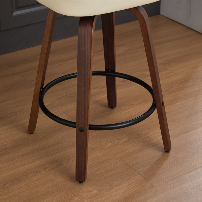 Tabourets de bar pivotants à hauteur de comptoir pour îlot / cuisine / comptoir / bar, Beige