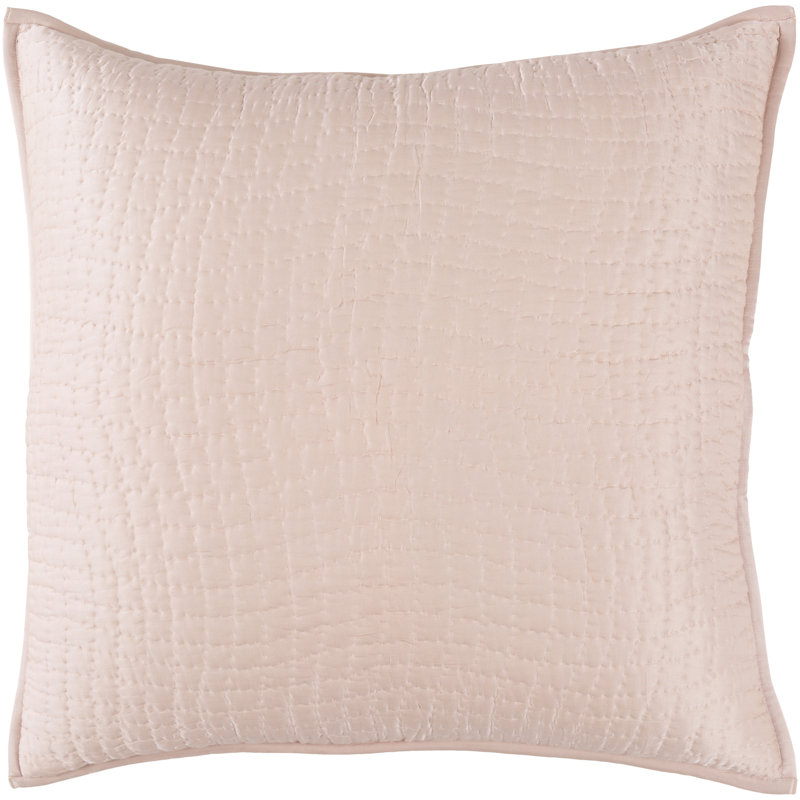 Albany Cotton Blend Pillow Sham, King, Blush