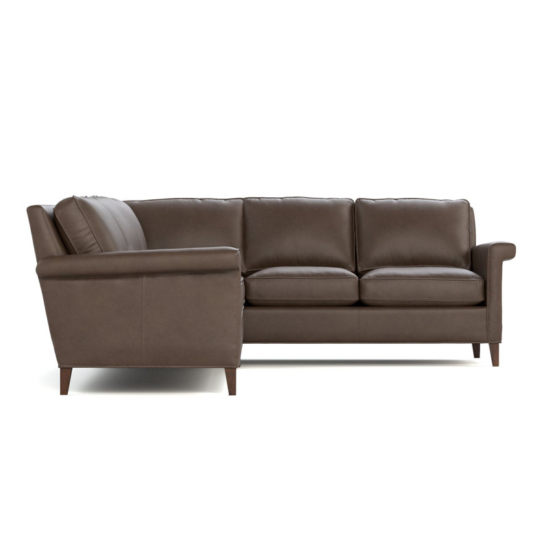 Belleville Leather Sectional, Alameda Cork Genuine Leather