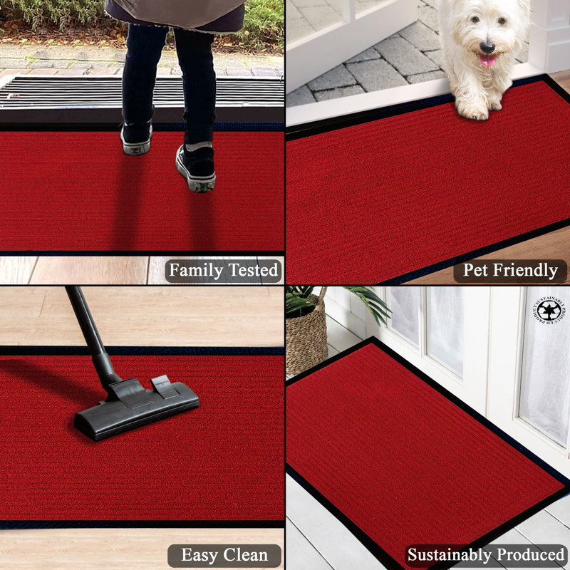 Odarius Indoor/Outdoor Non-Slip Polypropylene Doormat with Rubber Backing – Washable Welcome Mat for Entryway, Patio, Garage & Office