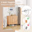 2-door Shoe Cabinet With Ventilated Woven Doors & 3 Removable Shelves For Entryway