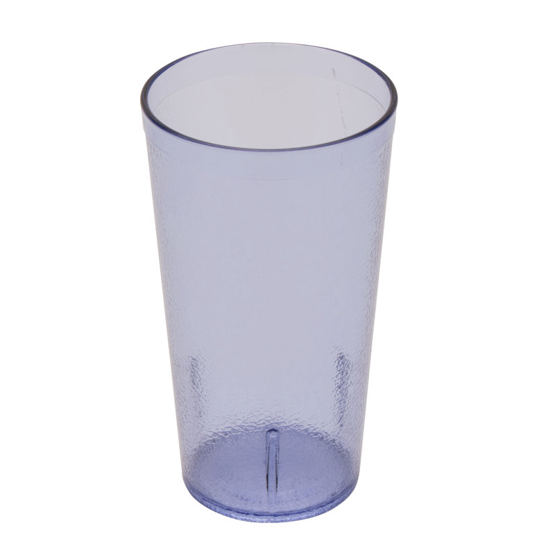 GET Gobelets de restaurant en plastique robustes, Bleu, 16 oz