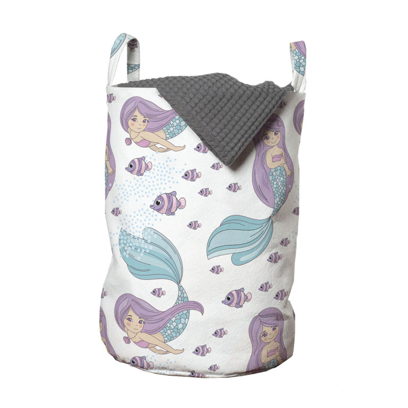 Ambesonne Fabric Laundry Bag with Handles