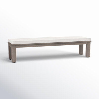 Laguna 72'' Powder Coated Aluminium Outdoor Bench with Sunbrella Cushions