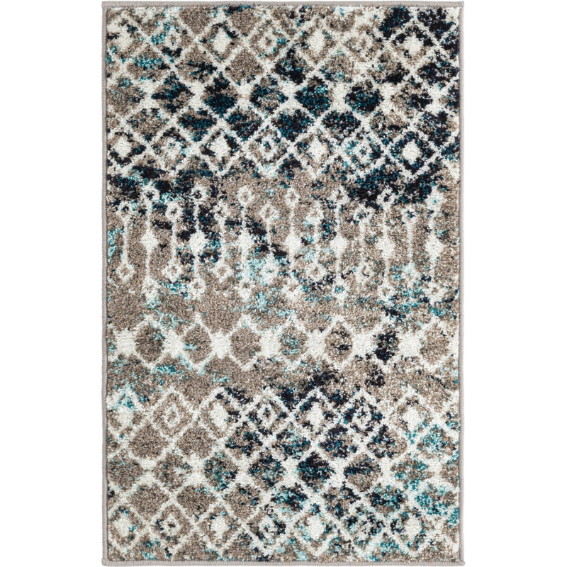 Geometric Indoor Rug, Rectangle 2' x 3'