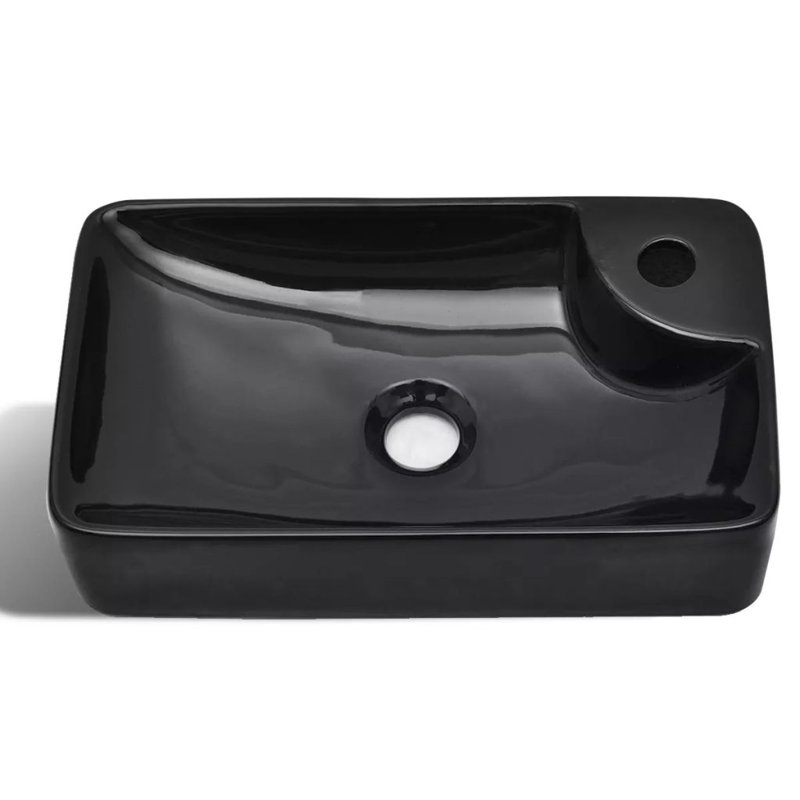 Belfry Bathroom Shaughnessy 440mm L x 250mm W Ceramic Rectangular Sink, Black