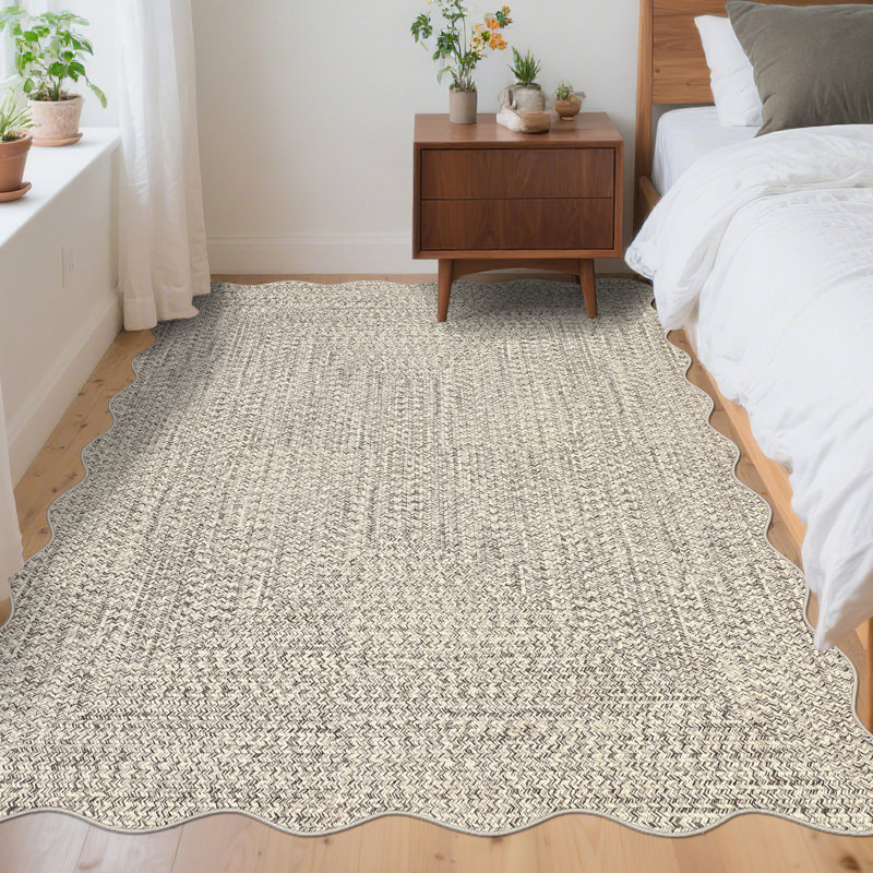Tapis festonné Farmhouse, Beige, Rectangulaire 3 pi x 5 pi