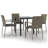 Milia Patio Dining Set with Square Table , Cushions Included-1733322862-1733322863