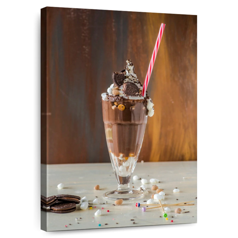 Yarlin Chocolate Cookie Milkshake, 24" H x 16" W